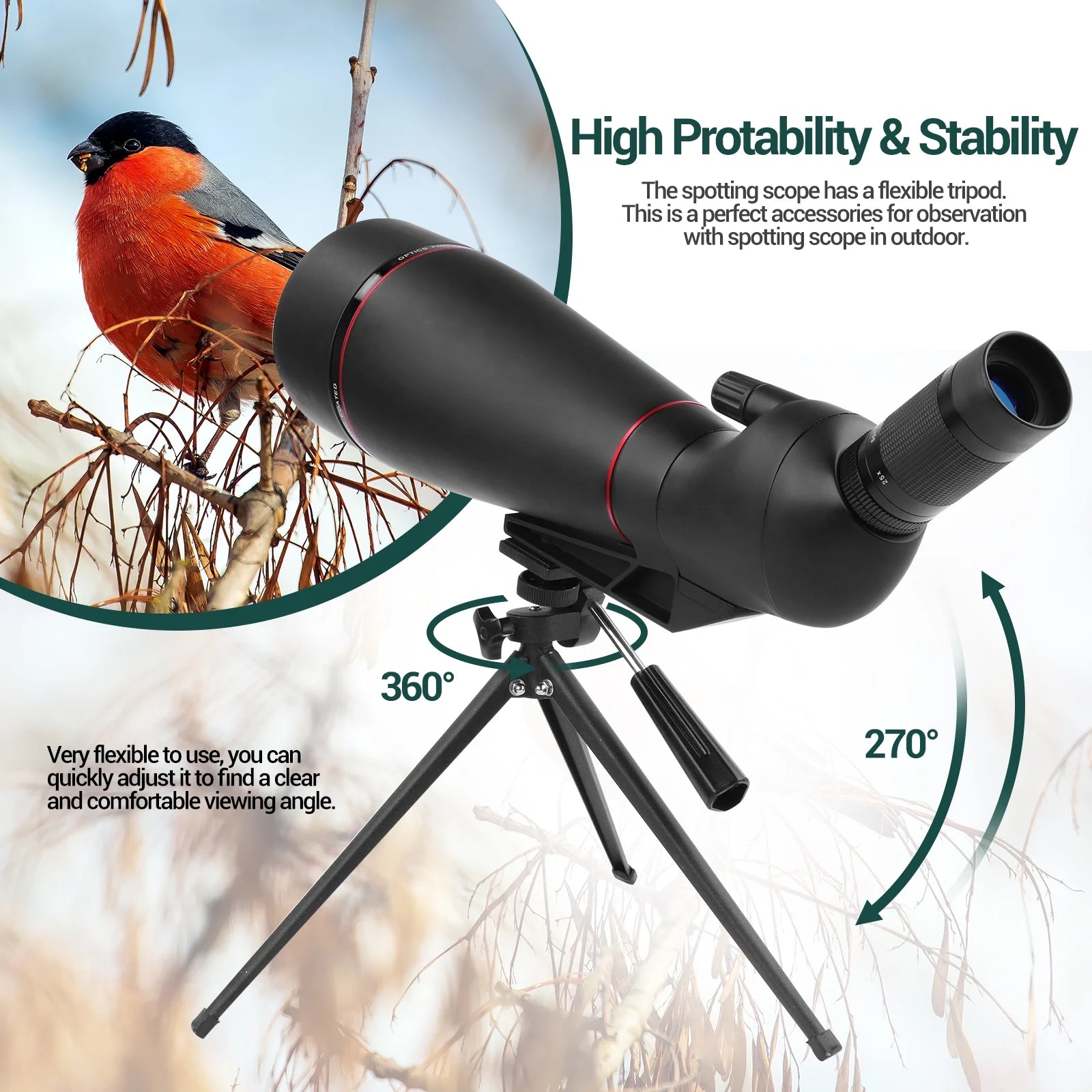 25-75x100 Spotting Scope